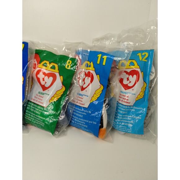 Ty Teenie Beanie Babies 1998 McDonald's- Set of 5 in Original Sealed Bags - Picture 3 of 6